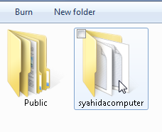 folder tanpa tanda kunci